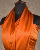 PLAIN SATIN SAREE - MARIGOLD