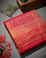 Royal: Red Mysore Crepe Silk Saree