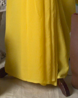 PLAIN CHIFFON SAREE - LEMON YELLOW