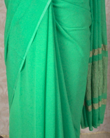 PLAIN CHIFFON SAREE - JADE GREEN