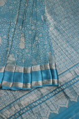 BROCADE CREPE - OCEAN BLUE
