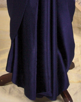 PLAIN SATIN SAREE - NAVY BLUE