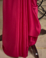 PLAIN SATIN SAREE - BLUSH PINK