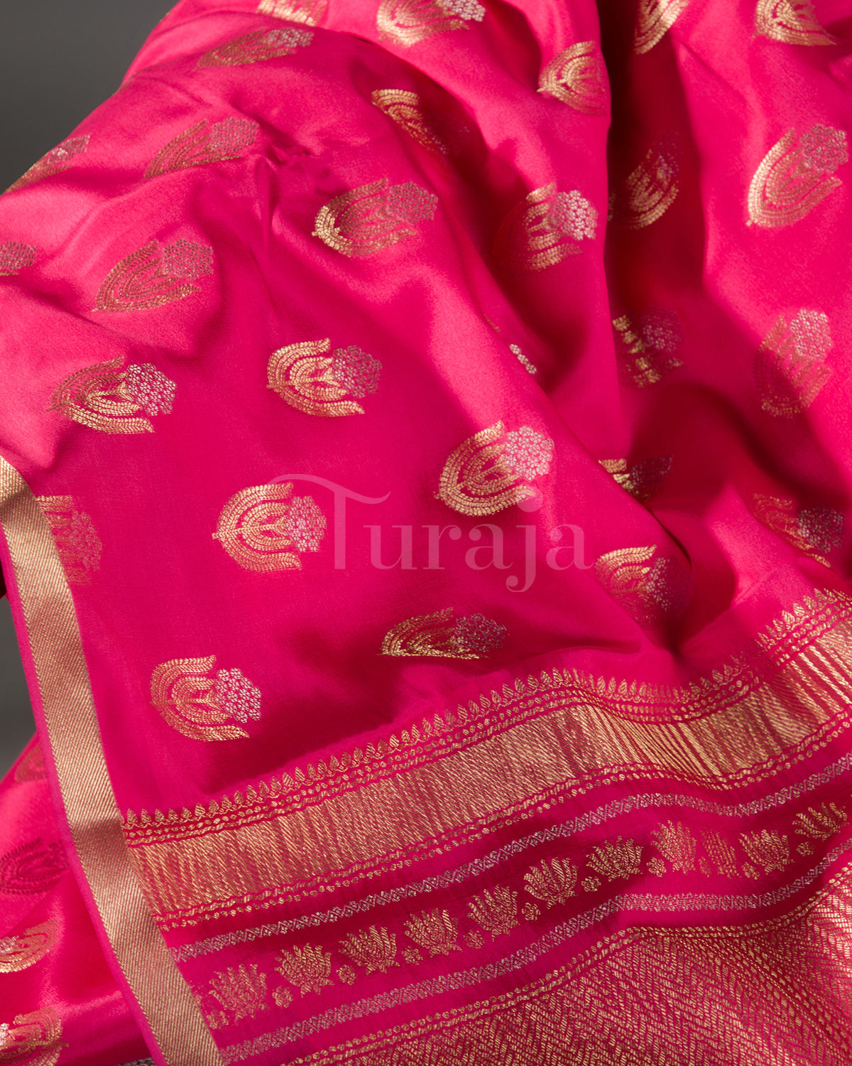 Moonlit: Pink Mysore Crepe Silk Saree