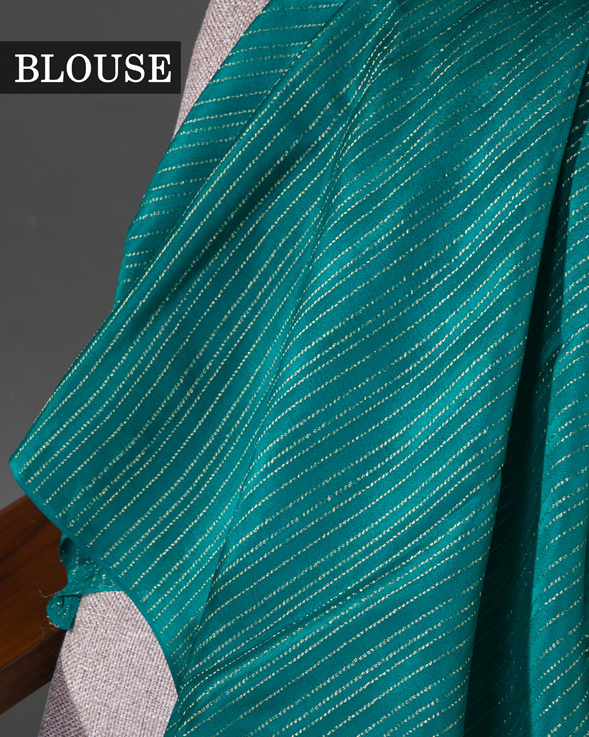 Morbagh - Rama Blue Mysore Crepe Silk Saree