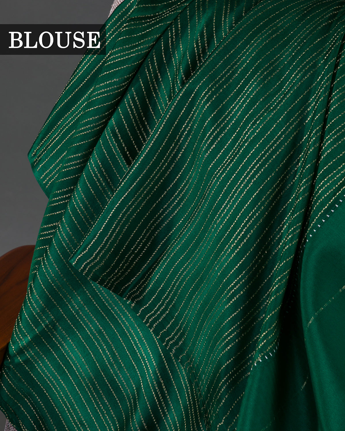 Morbagh - Bottle Green Mysore Crepe Silk Saree