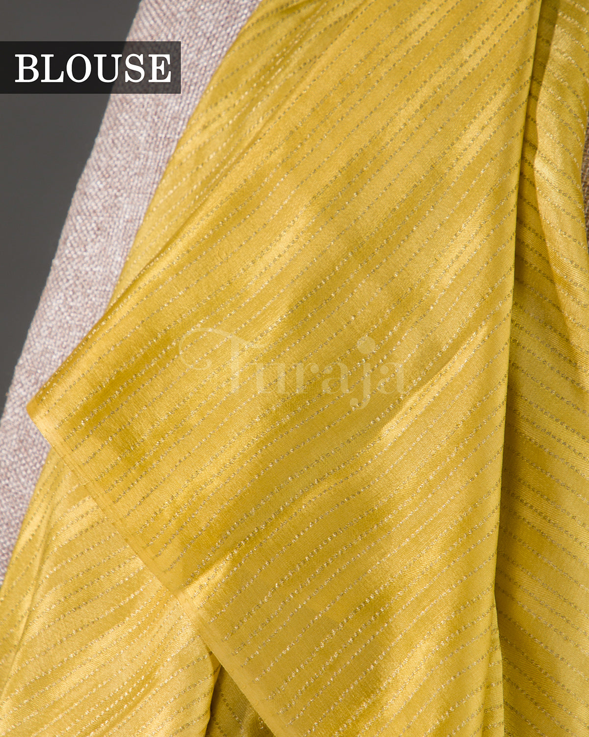 Floral Garden: Yellow Mysore Crepe Silk Saree