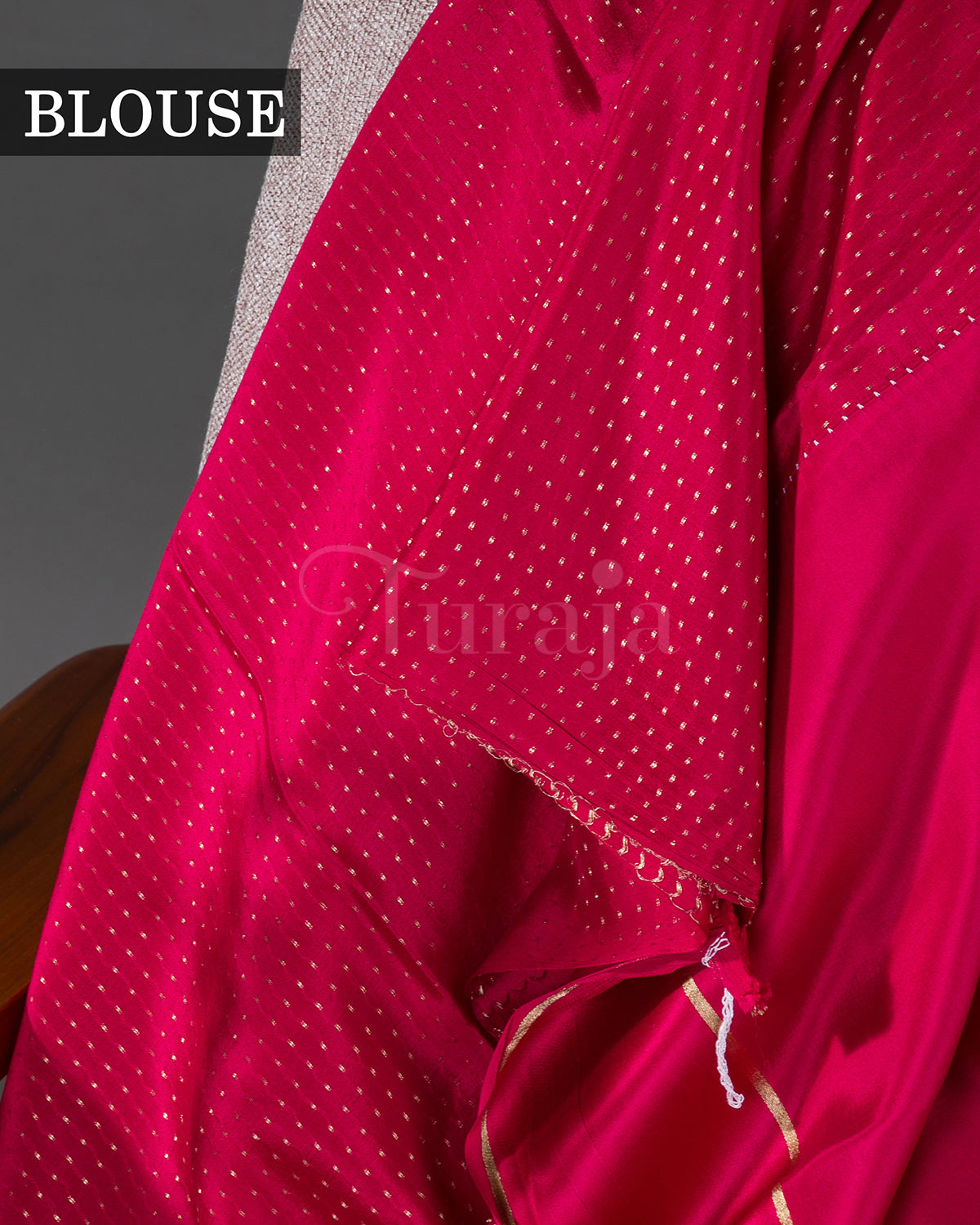 Guldasta - Rani Pink Mysore Crepe Silk Saree