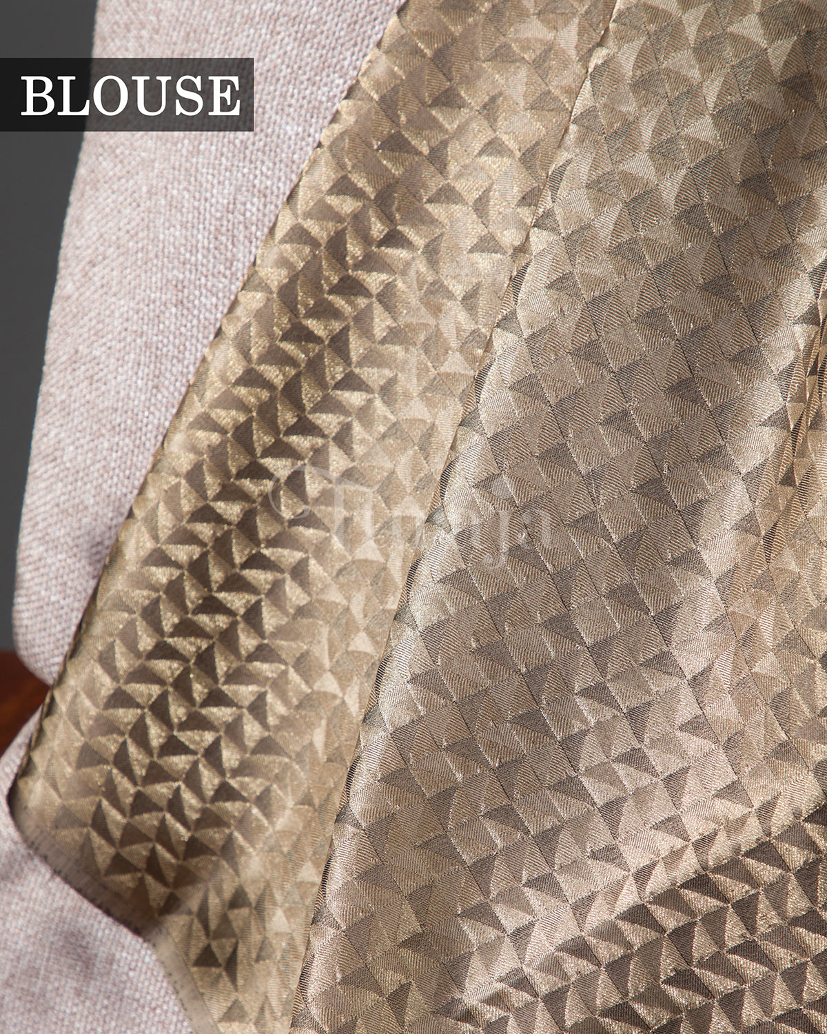 Timeless Stripes: Beige Mysore Crepe Silk Saree