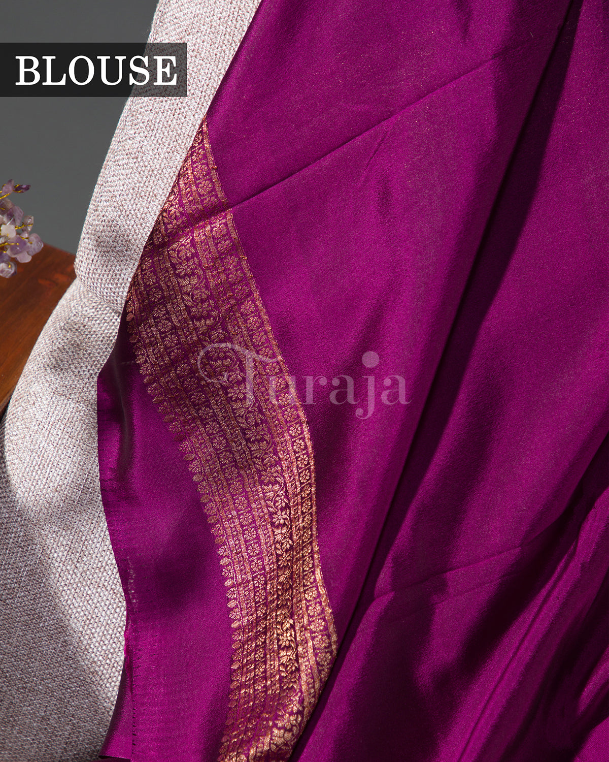Rajeshwari: Royal Purple Mysore Crepe Silk Saree