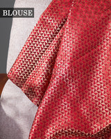 Timeless Stripes: Red Mysore Crepe Silk Saree-view5