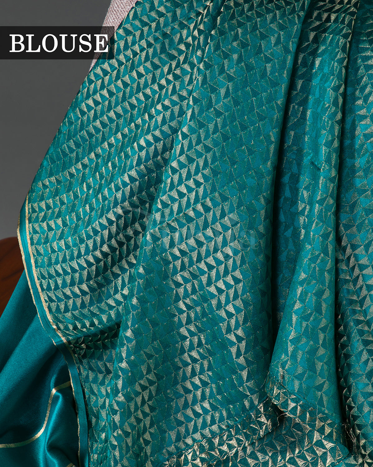 Royal Keri - Rama Blue Mysore Crepe Silk Saree