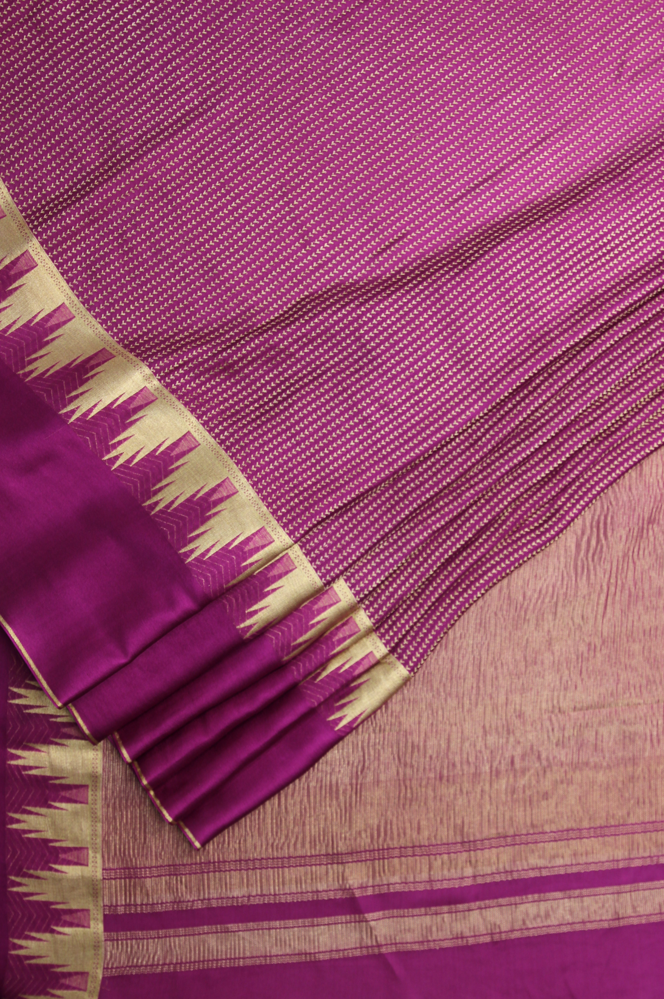 Minimal Muse: Purple Mysore Crepe Silk Saree