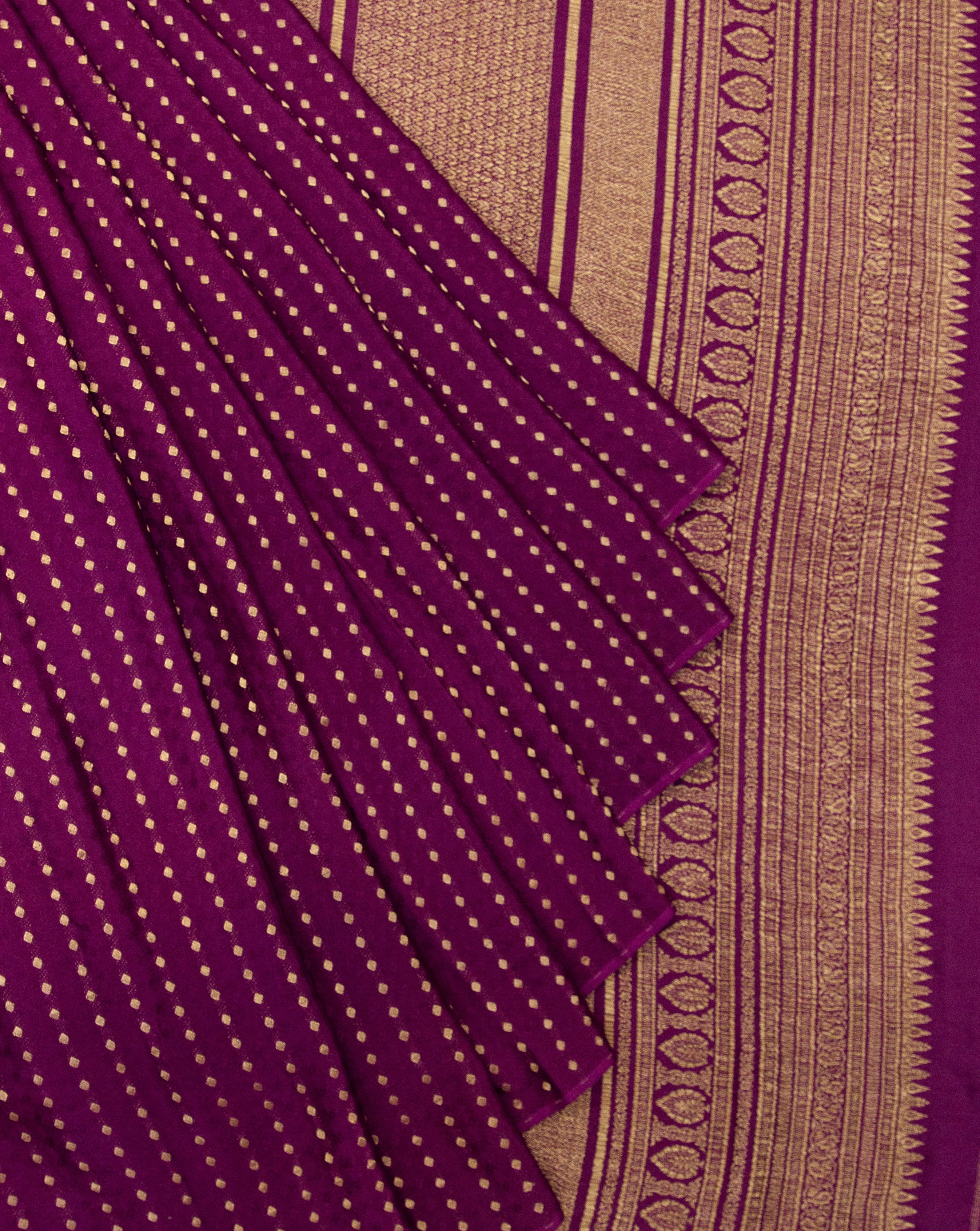 Noor: Wine Mysore Crepe Silk Saree
