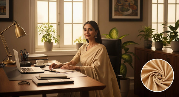 The Corporate Drape — Styling Crepe Silk for the Modern Office