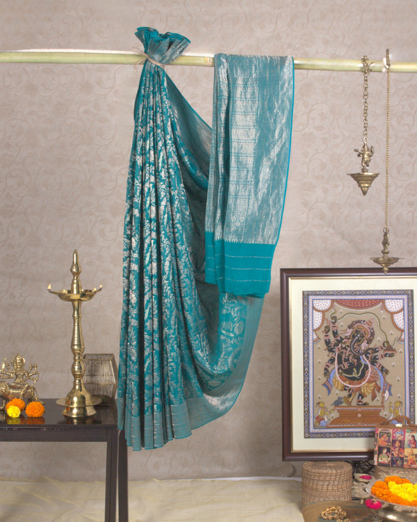 JANGLA CREPE - TURQUOISH BLUE