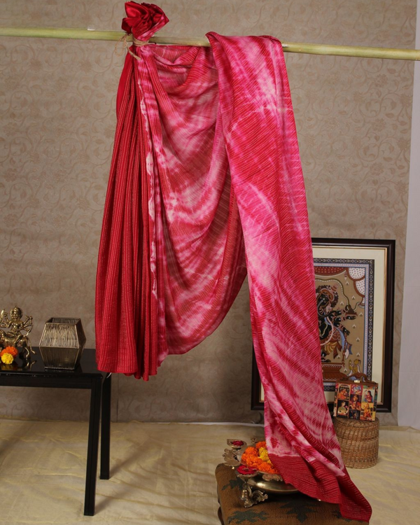 PIN STRIPE TIE DYE CREPE - PINK