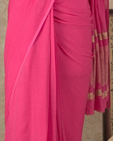 PLAIN CHIFFON SAREE - BLUSH PINK