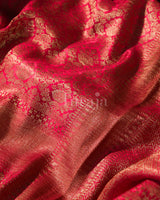 Royal: Red Mysore Crepe Silk Saree