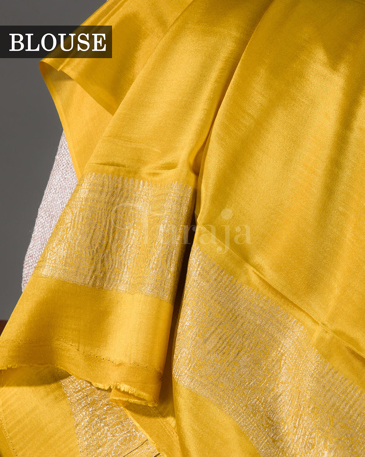Stripes Saga: Yellow Mysore Crepe Silk Saree
