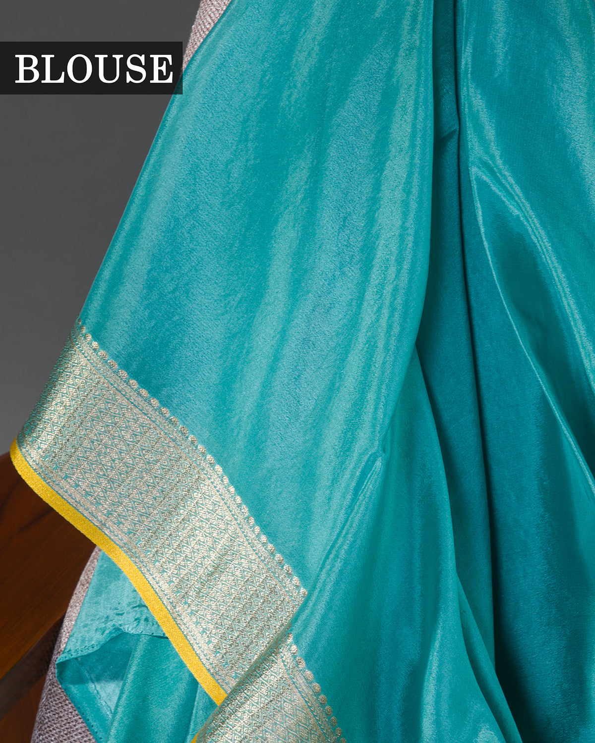 Meenakari Jaal - Firozi Mysore Crepe Silk Saree