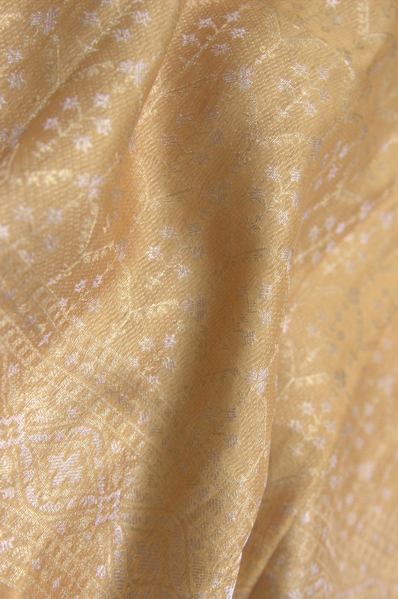 Tanabana: Yellow Mysore Crepe Silk Saree