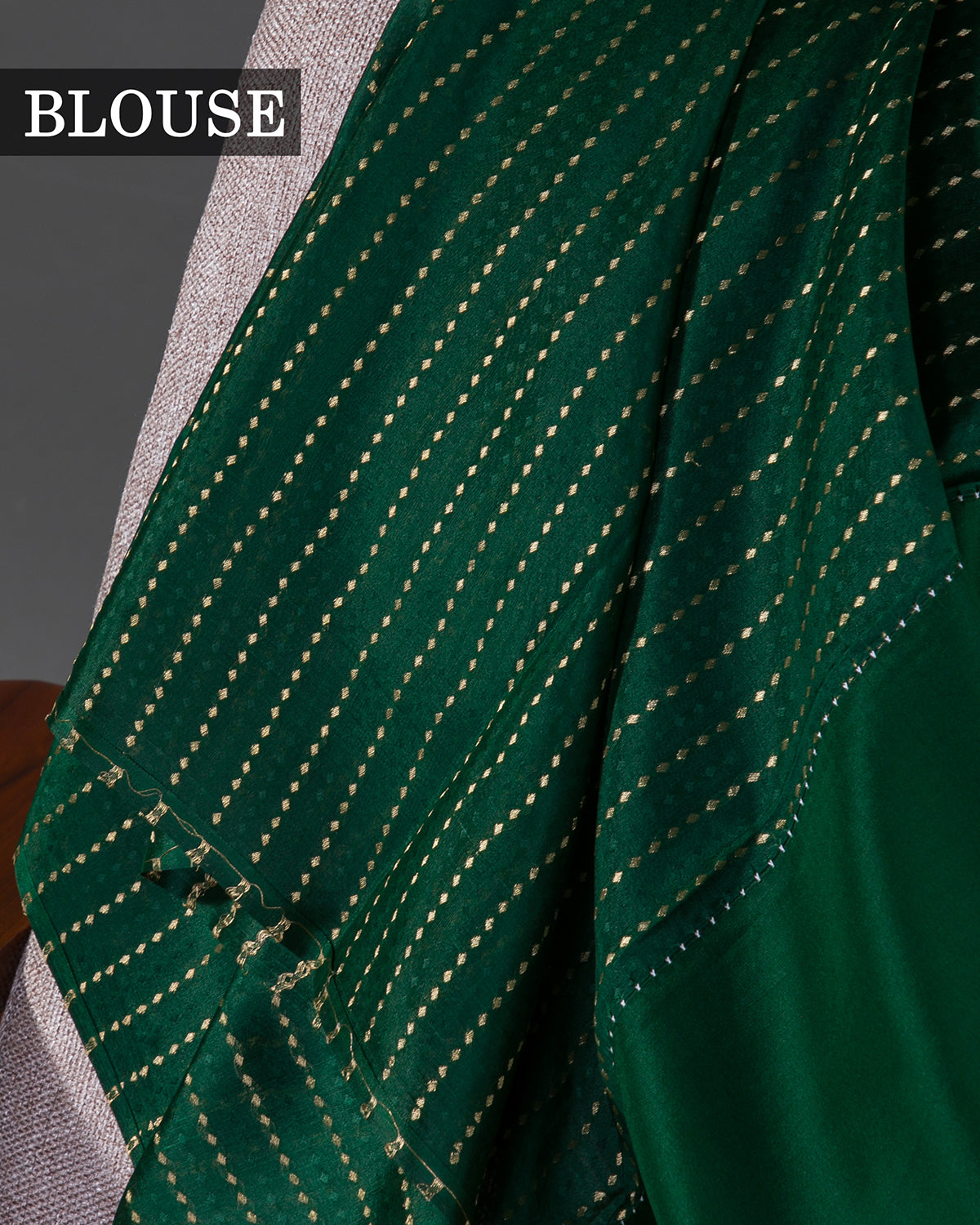 Rangkart - Bottle Green and Red Mysore Crepe Silk Saree