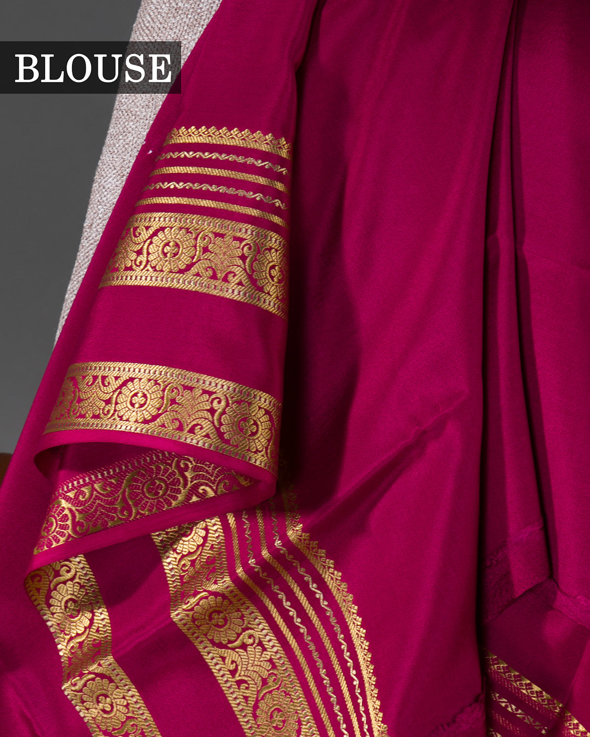 Royal Dye - Maroon and Orange Mysore Crepe Silk Saree