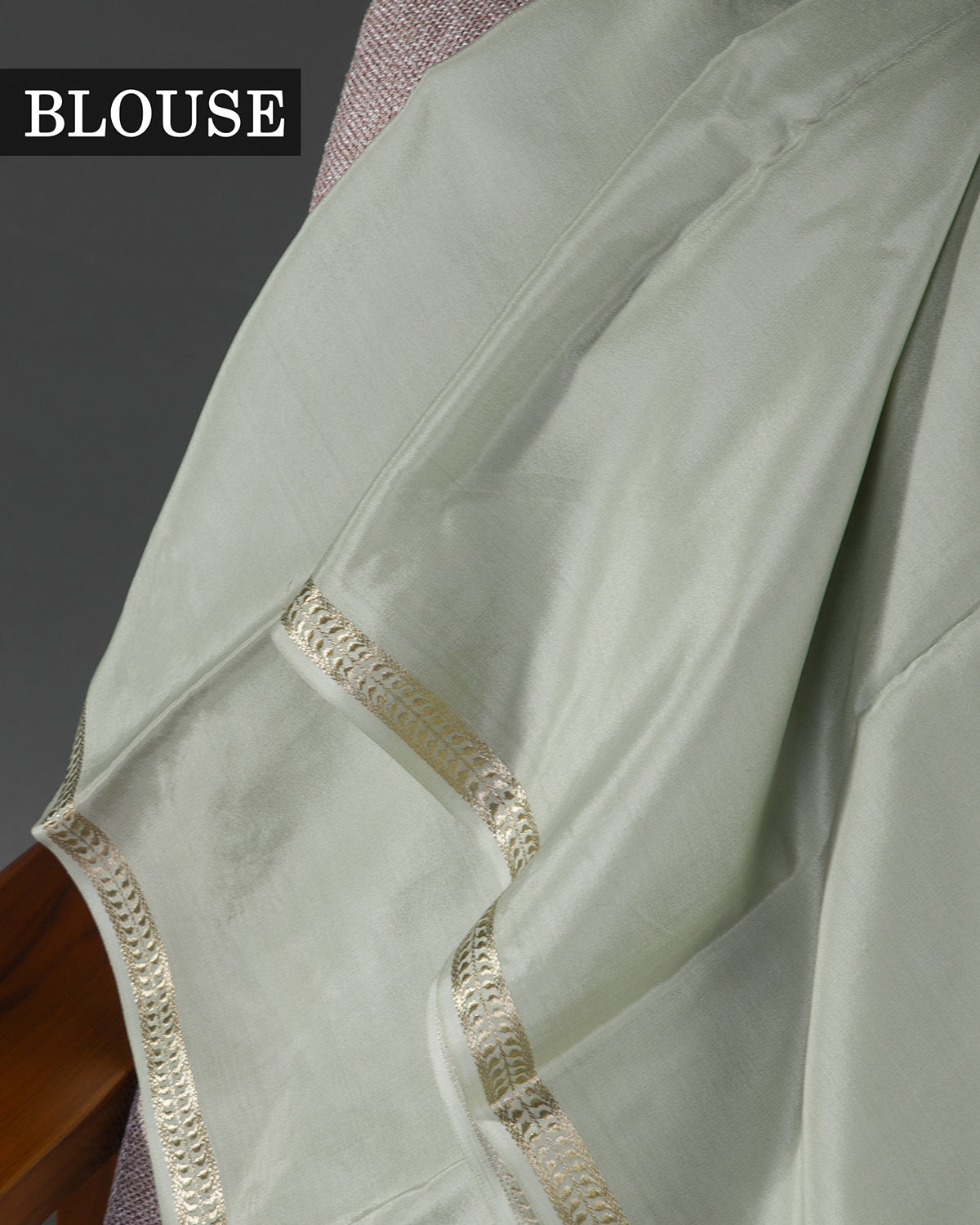 Floral Trace - Grey Mysore Crepe Silk Saree
