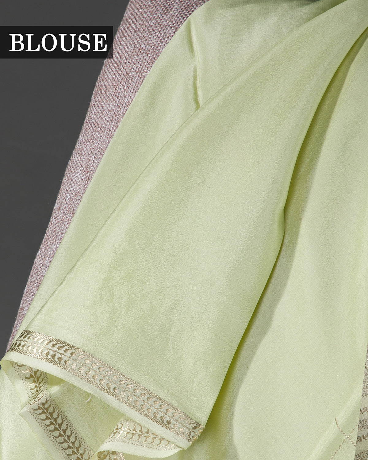 Floral Trace - Offwhite Mysore Crepe Silk Saree
