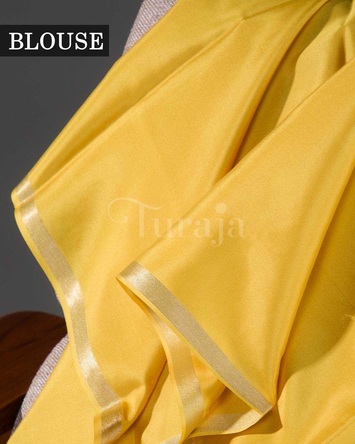 Moonlit: Yellow Mysore Crepe Silk Saree
