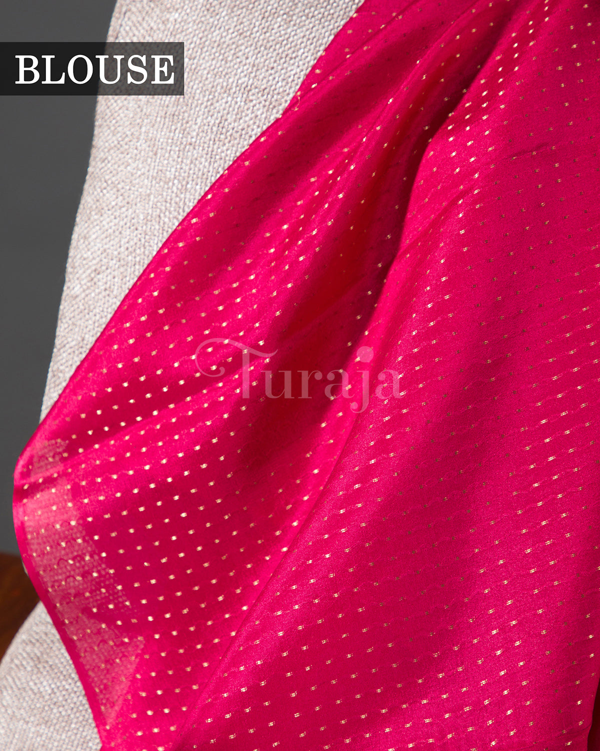 Sunset Weave: Rani Pink Mysore Crepe Silk Saree