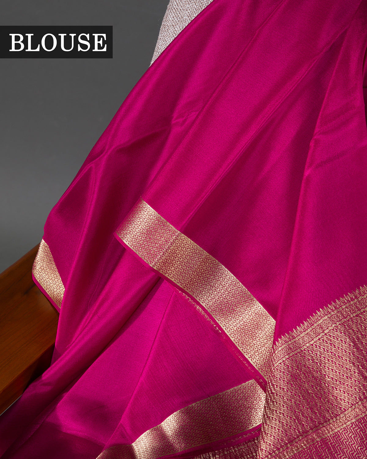 Zari Darbar - Rani Pink Mysore Crepe Silk Saree