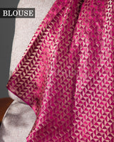 Timeless Stripes: Wine Mysore Crepe Silk Saree