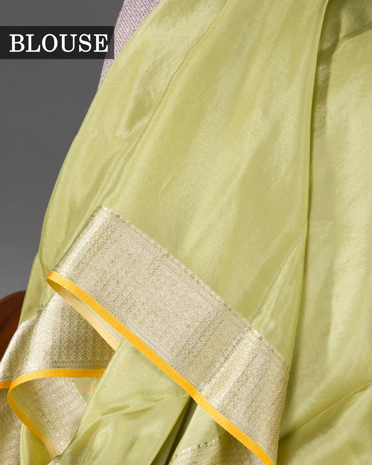 Meenakari Jaal - Pista Green Mysore Crepe Silk Saree