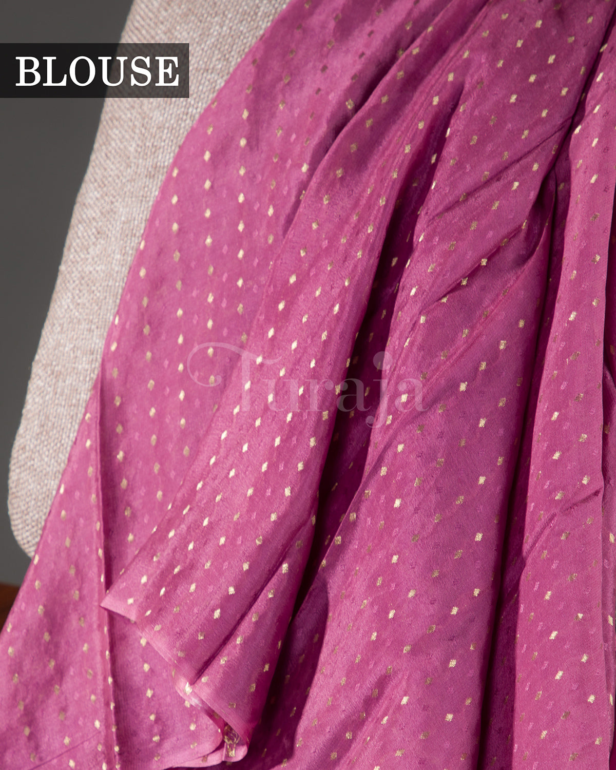 Whispering Bloom: Pink Mysore Crepe Silk Saree