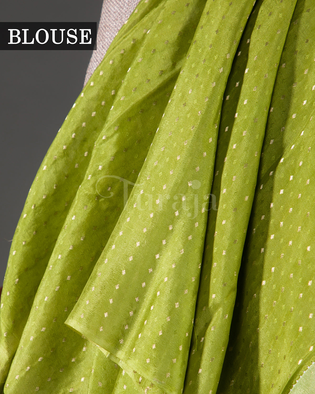 Whispering Bloom: Lime Green Mysore Crepe Silk Saree