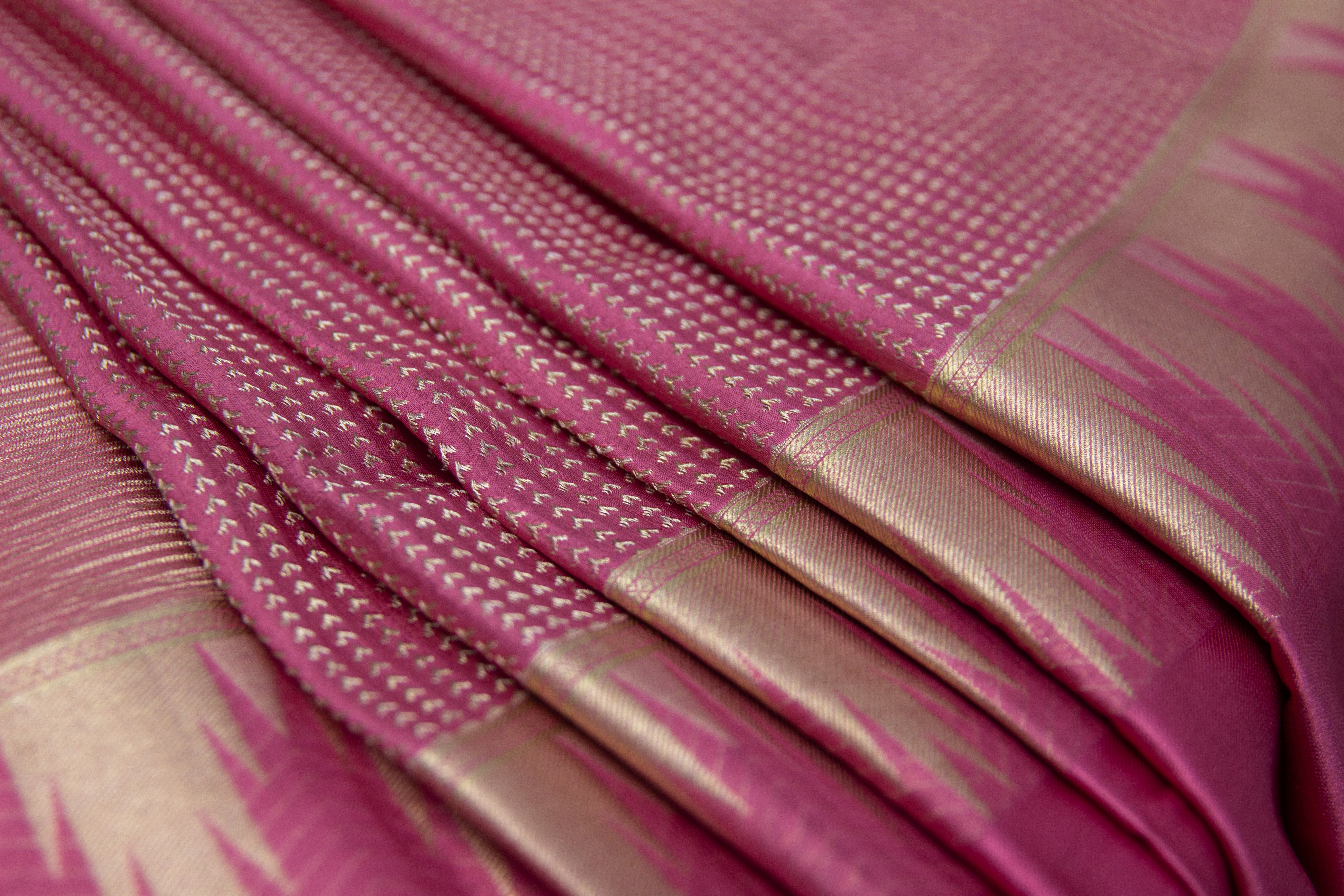 Minimal Muse: Blush Pink Mysore Crepe Silk Saree