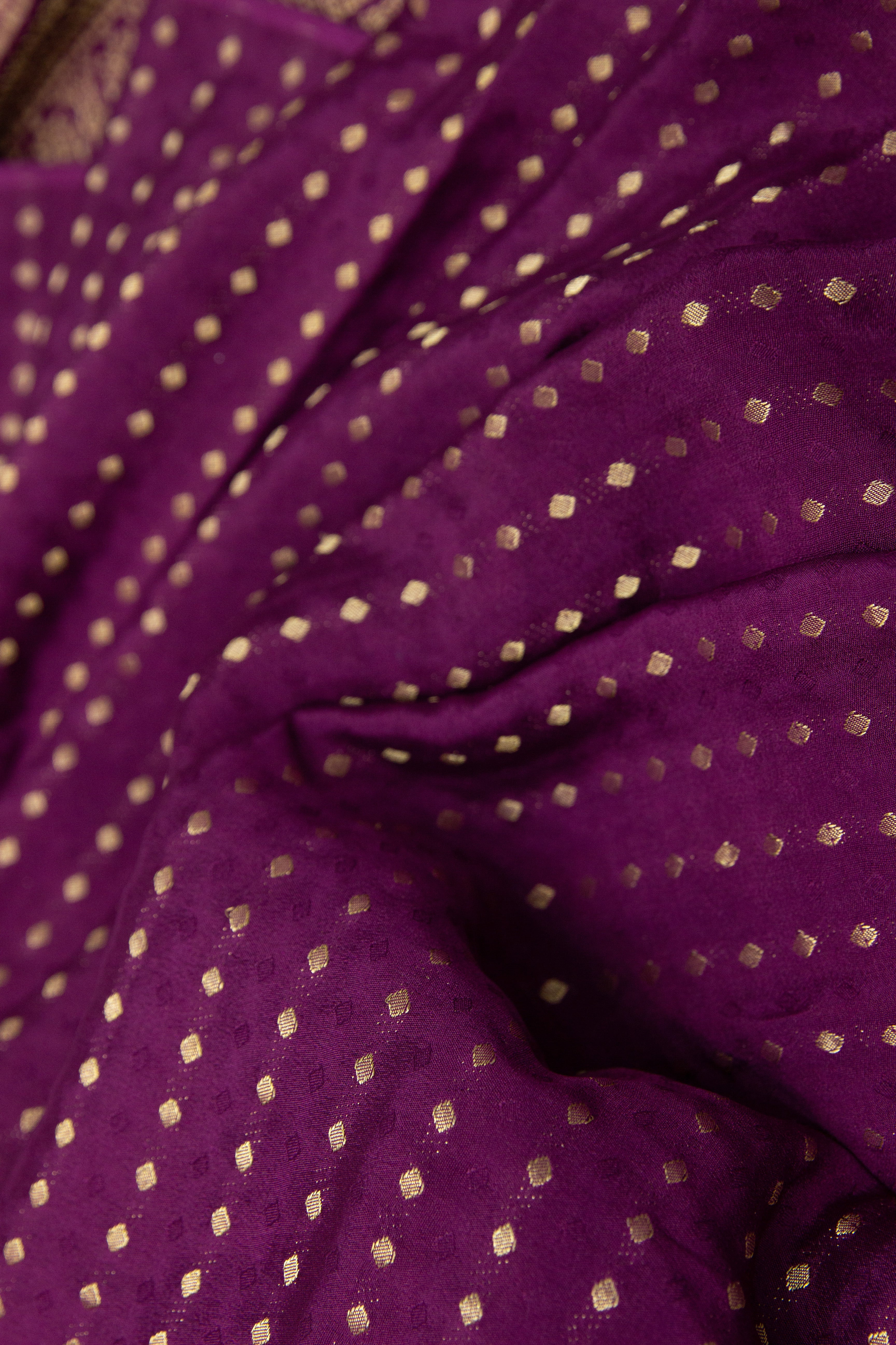 Noor: Wine Mysore Crepe Silk Saree