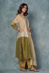 A women wearing pure chanderi printed salwar suit, ethnic wear for women